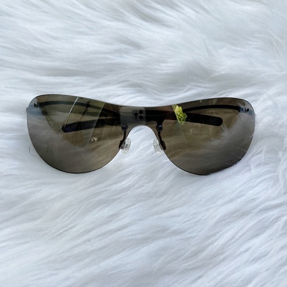 Cerruti 1881 Other - Cerruti 1881 Brown Lense Rimless Wrap Metal Arm Sunglasses C7217 A 120